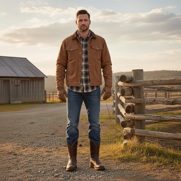 Cabela’s Men’s 11” Pinedale Brown Leather Pull Up Western Work Boots - Picture 3 of 12